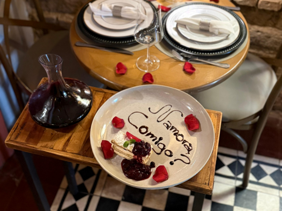 Decoração de mesa romântica 2